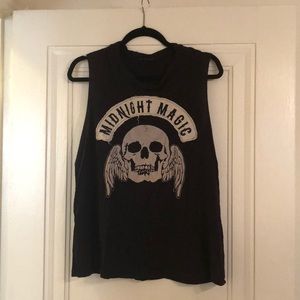 Truly madly deeply skull tank top